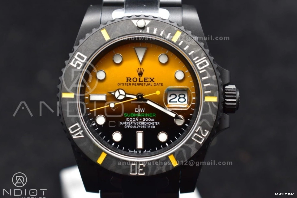 on Black Bracelet Best Yellow Submariner Dial 1:1 DLC 476 Popular DLC VSF DIW VS Edition 0114